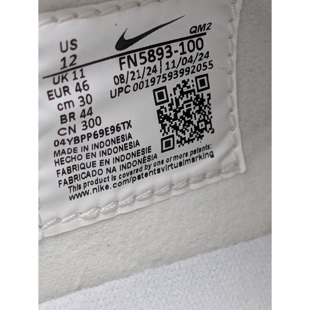 Nike SB Janoski+ Slip FN5893-100 Mens US 12 Skate Shoes Summit White Sneakers - Picture 7 of 10